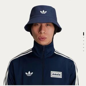 Oasis/ adidas live 25 navy and white bucket hat sold out one size